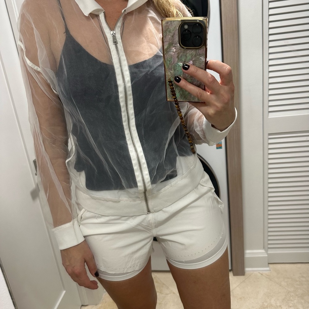 Zara White Textured Top